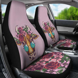 Floral Cow Car Seat Covers 153908 - YourCarButBetter