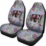 Floral Dachshund Car Seat Covers 092813 - YourCarButBetter