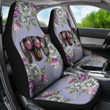 Floral Dachshund Car Seat Covers 092813 - YourCarButBetter