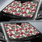 Flowers Sugar Skull Auto Sun Shades 172609 - YourCarButBetter