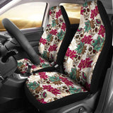 Flowers Sugar Skull Car Seat Covers 101207 - YourCarButBetter