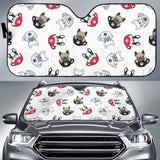 French Bulldog Cup Paw Pattern Car Auto Sun Shades 172609 - YourCarButBetter