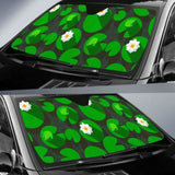 Frog Waterlily Pattern Car Auto Sun Shades 104020 - YourCarButBetter