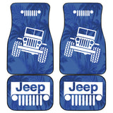 Jeep Offroad Blue White Beach Palms Style 1 Car Floor Mats 211401