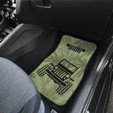 Jeep Offroad Drabolive Black Beach Palms Car Floor Mats Style 1 211201