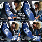 Jeep Offroad Blue White Beach Palms Style 2 Car Seat Covers 211401