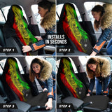 Amazing Gift Ideas Rasta Lion Roaring Car Seat Covers Style 1 211401