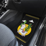 Funny Alpaca With Cactus Car Floor Mats 212003 - YourCarButBetter