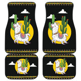 Funny Alpaca With Cactus Car Floor Mats 212003 - YourCarButBetter