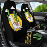Funny Alpaca With Cactus Car Seat Covers 212003 - YourCarButBetter