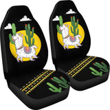 Funny Alpaca With Cactus Car Seat Covers 212003 - YourCarButBetter