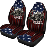 Ghost Rider Car Seat Covers American Flag Background 094209 - YourCarButBetter