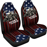 Ghost Rider Car Seat Covers American Flag Background 094209 - YourCarButBetter