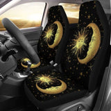 Gold Sun Moon Car Seat Cover 161012 - YourCarButBetter