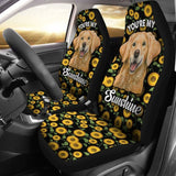 Golden Dog You’re My Sunshine Sunflower Car Seat Covers 211102 - YourCarButBetter