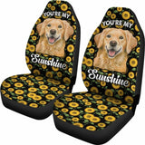 Golden Dog You’re My Sunshine Sunflower Car Seat Covers 211102 - YourCarButBetter