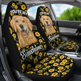 Golden Dog You’re My Sunshine Sunflower Car Seat Covers 211102 - YourCarButBetter