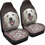 Golden Retriever Car Seat Covers Cream 115106 - YourCarButBetter