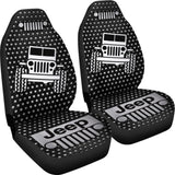 Gray White Jeep Offroad Metal Holes Printed Car Seat Covers Custom 4 211901 - YourCarButBetter