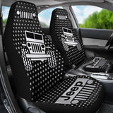 Gray White Jeep Offroad Metal Holes Printed Car Seat Covers Custom 4 211901 - YourCarButBetter