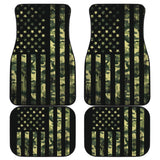 Green American Flag Amazing Gift Ideas Car Floor Mats 211803 - YourCarButBetter