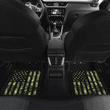 Green American Flag Amazing Gift Ideas Car Floor Mats 211803 - YourCarButBetter