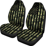 Green American Flag Amazing Gift Ideas Car Seat Covers 211803 - YourCarButBetter