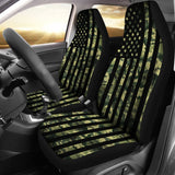 Green American Flag Amazing Gift Ideas Car Seat Covers 211803 - YourCarButBetter
