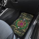 Green And Brown Camouflage Omega Psi Phi Car Floor Mats 211706 - YourCarButBetter
