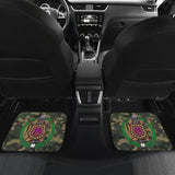 Green And Brown Camouflage Omega Psi Phi Car Floor Mats 211706 - YourCarButBetter