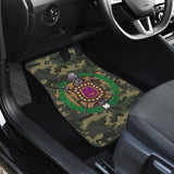 Green And Brown Camouflage Omega Psi Phi Car Floor Mats 211706 - YourCarButBetter