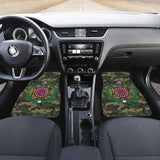 Green And Brown Camouflage Omega Psi Phi Car Floor Mats 211706 - YourCarButBetter
