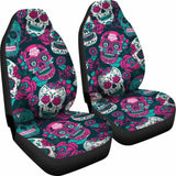 Gretta Skully Car Seat Covers - Sugar Skull - Pinkish 101207 - YourCarButBetter