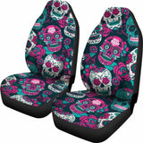 Gretta Skully Car Seat Covers - Sugar Skull - Pinkish 101207 - YourCarButBetter