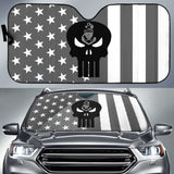 Grey And White Star Stripes American Flag US Coast Guard Car Auto Sun Shades 210701 - YourCarButBetter