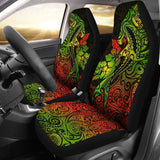 Hawaii Car Seat Cover - Polynesian Hammerhead Shark Hibiscus - 232125 - YourCarButBetter