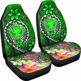 Hawaii Car Seat Covers - Turtle Plumeria Polynesian Tattoo Green Color - 091114 - YourCarButBetter