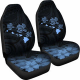 Hawaii Hibiscus Map Polynesian Ancient Blue Turtle Car Set Covers - New - Awesome 091114 - YourCarButBetter