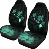 Hawaii Hibiscus Map Polynesian Ancient Turquoise Turtle Car Set Covers - New - Awesome 091114 - YourCarButBetter