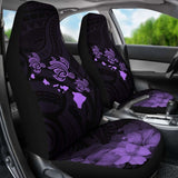 Hawaii Hibiscus Map Polynesian Ancient Violet Turtle Car Set Covers - New - Awesome 091114 - YourCarButBetter
