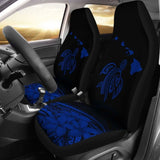 Hawaii Map Plumeria Polynesian Blue Turtle Car Set Covers - New - Awesome 091114 - YourCarButBetter
