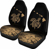 Hawaii Map Plumeria Polynesian Gold Turtle Car Set Covers - New - Awesome 091114 - YourCarButBetter