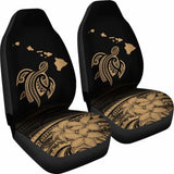 Hawaii Map Plumeria Polynesian Gold Turtle Car Set Covers - New - Awesome 091114 - YourCarButBetter