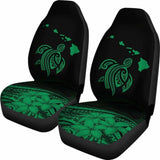 Hawaii Map Plumeria Polynesian Green Turtle Car Set Covers - New - Awesome 091114 - YourCarButBetter