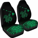 Hawaii Map Plumeria Polynesian Green Turtle Car Set Covers - New - Awesome 091114 - YourCarButBetter