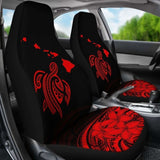Hawaii Map Plumeria Polynesian Red Turtle Car Set Covers - New - Awesome 091114 - YourCarButBetter