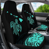 Hawaii Map Plumeria Polynesian Turquoise Turtle Car Set Covers - New - Awesome 091114 - YourCarButBetter