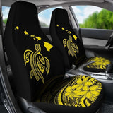 Hawaii Map Plumeria Polynesian Yellow Turtle Car Set Covers - New - Awesome 091114 - YourCarButBetter