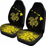 Hawaii Map Plumeria Polynesian Yellow Turtle Car Set Covers - New - Awesome 091114 - YourCarButBetter