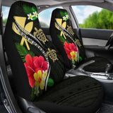 Hawaii Map Turtle Hibiscus Plumeria Polynesian - Car Seat Covers New Awesome 091114 - YourCarButBetter